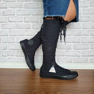 ❤️Converse Chuck Taylor XXHi Sz 10 Women's Knee-high Boots Sneaker Black A12325C
